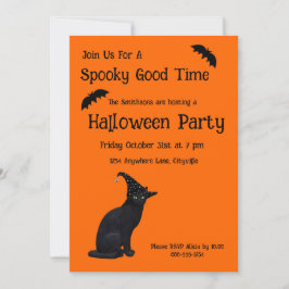 Invitación Gato de bruja negra