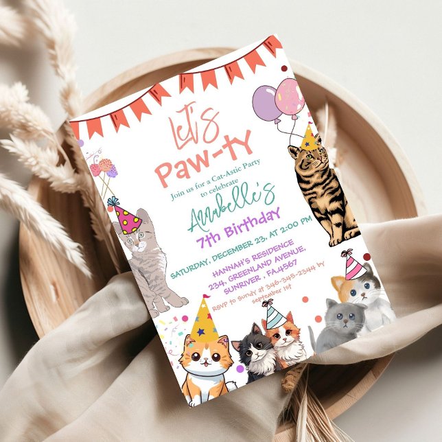 Invitación Gato de gatito vamos a cumpleaños inmorales (Subido por el creador)