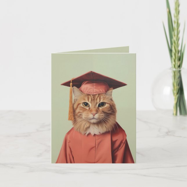 Invitación Gato de graduación (Anverso)