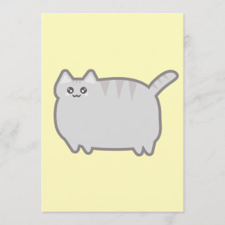 Invitación Gato de la grasa de Kawaii