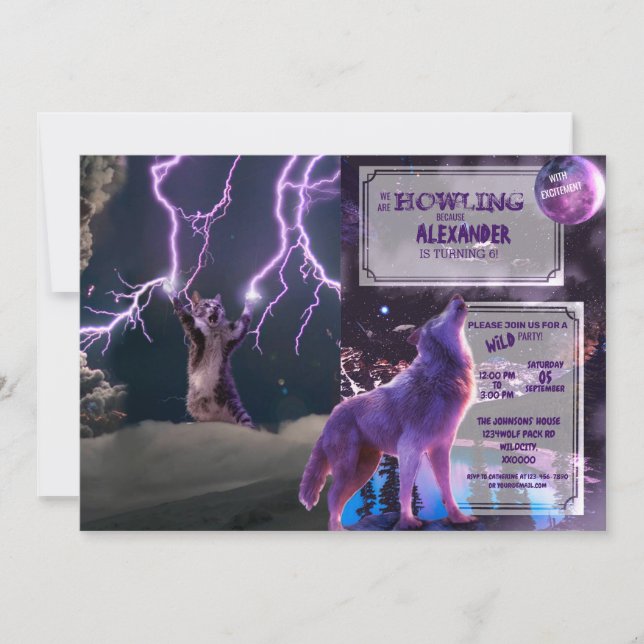 Invitación Gato de malla (Anverso)