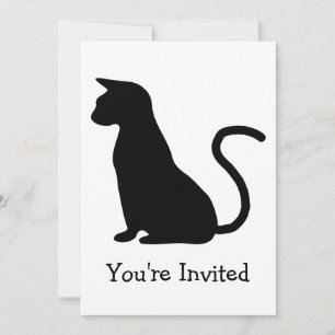 Invitación Gato de silueta personalizado