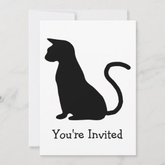 Invitación Gato de silueta personalizado