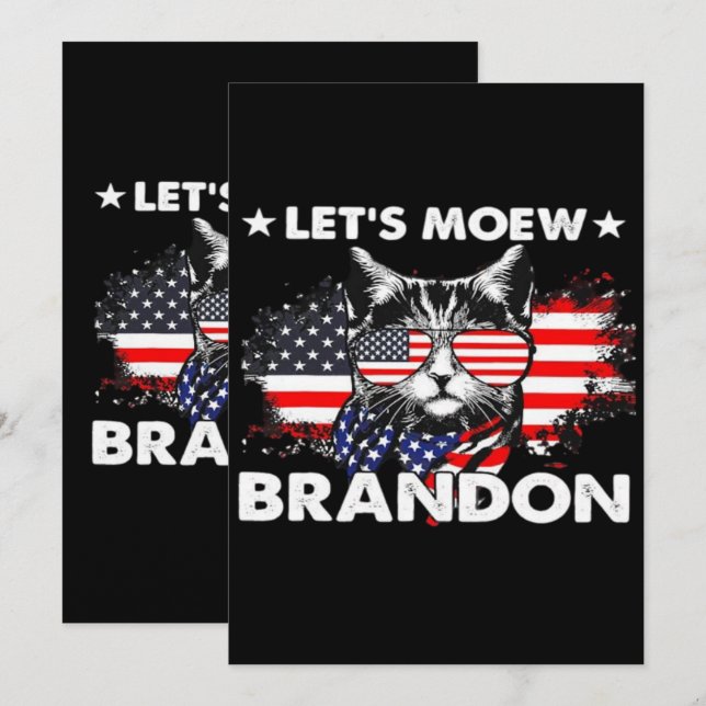 Invitación Gato Deja Que Miau  (Anverso / Reverso)