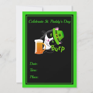 Invitación Gato del Día de San Patricio