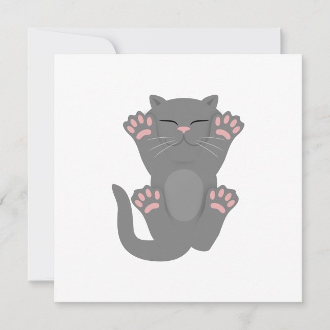 Invitación Gato durmiendo (Anverso)