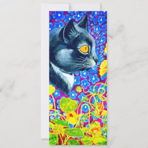 Invitación Gato en flores