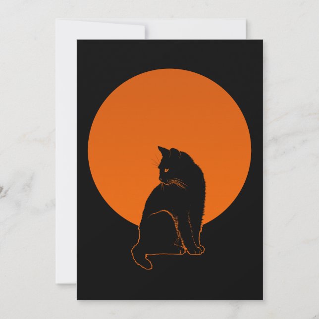 INVITACIÓN GATO EN LUZ DE LUNA (Anverso)