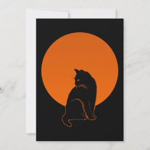 INVITACIÓN GATO EN LUZ DE LUNA