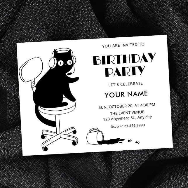 Invitación Gato gracioso  (Subido por el creador)