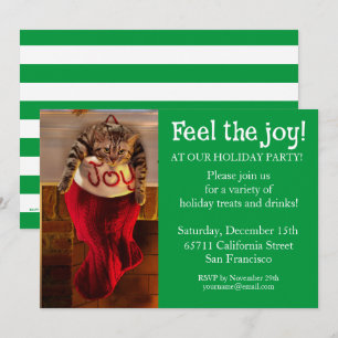 Invitación Gato graso en Navidades
