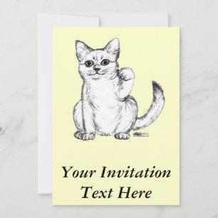 Invitación Gato Invitando Minino Maneki Neko