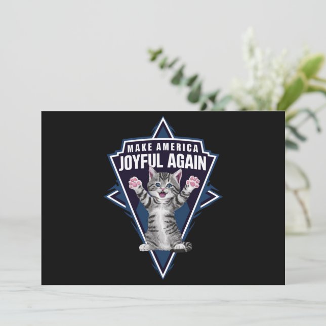 Invitación Gato Lady Hacer a Estados Unidos Jugoso De Nuevo H (Anverso de pie)