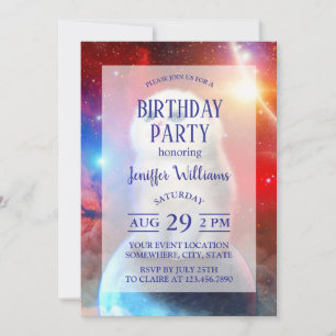 Invitación Gato llorando en el espacio