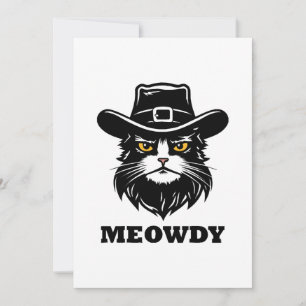 Invitación Gato  Miau Hola Gato Divertido