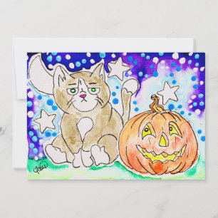 Invitación Gato Molesto & Calabaza