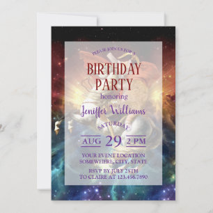 Invitación Gato Napoleón en el espacio