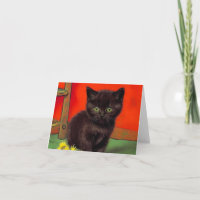 Gato negro al estilo de Van Gogh
