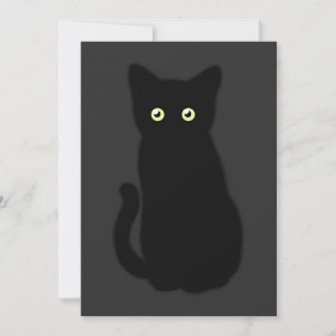 Invitación Gato negro, gatito lindo, diversión espeluznante 