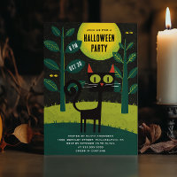 Gato negro retro | Vintage Costume Halloween Party