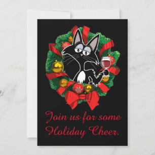 Invitación Gato Personalizado gracioso en una corona con Navi