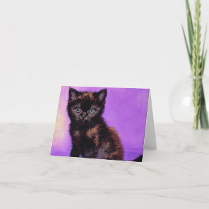 Invitación Gato púrpura al estilo de Van Gogh
