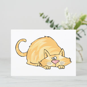 Invitación Gato Tabby Jengibre Saltando