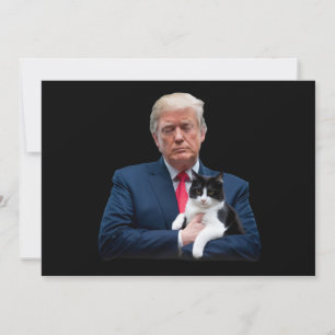 Invitación Gato Trump 2024 MAGA Divertido Gato Trump
