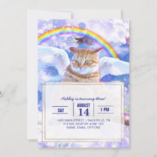 Invitación Gato Unicornio - Caticorn