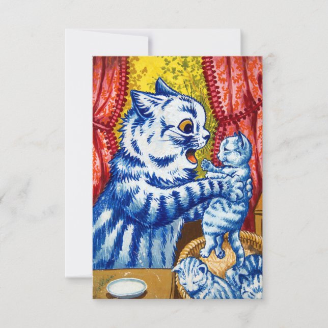 Invitación Gato y sus gatitos (Anverso)