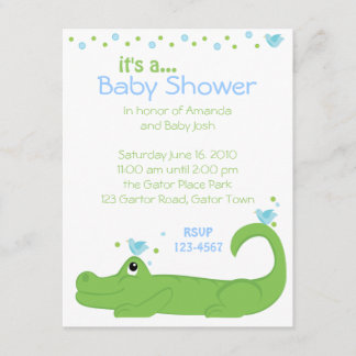 Invitación Gator y Blue Birds