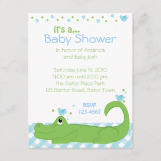 Invitación Gator y Blue Birds