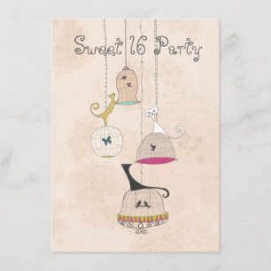 Invitación Gatos Bebés Masajes Dulce 16 Fiestas Invita