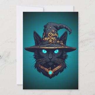 Invitación Gatos Bruja Gafas de Sol Neon Cyberpunk Mecha Hall