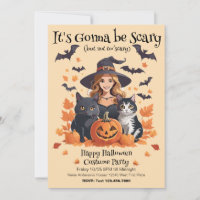 Gatos de bruja murciélagos y calabazas
