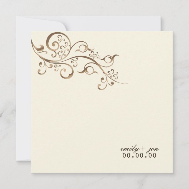 Invitación Gatos de cobre de PixDezines, Belice Beige (Anverso)