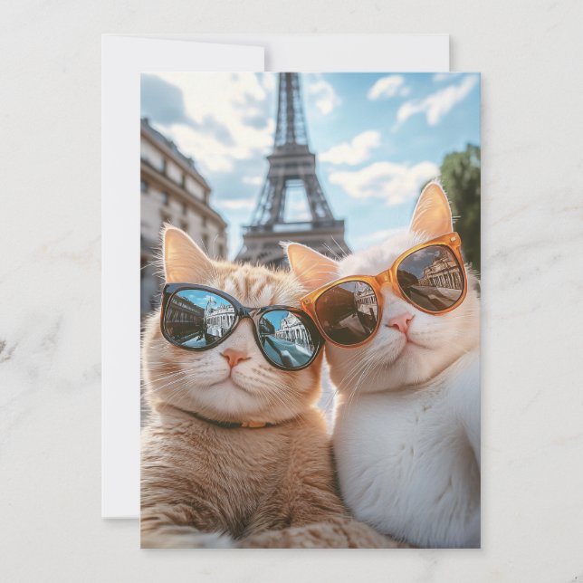 Invitación Gatos de Guay en París (Anverso)