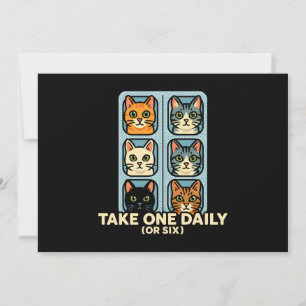 Invitación Gatos En Blister Pack Medicamentos Para La Felicid