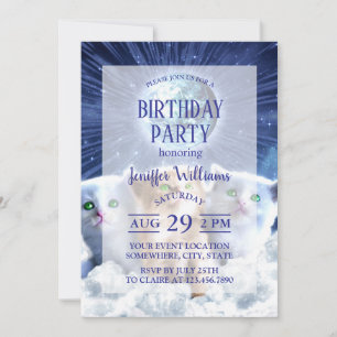 Invitación Gatos en la nube