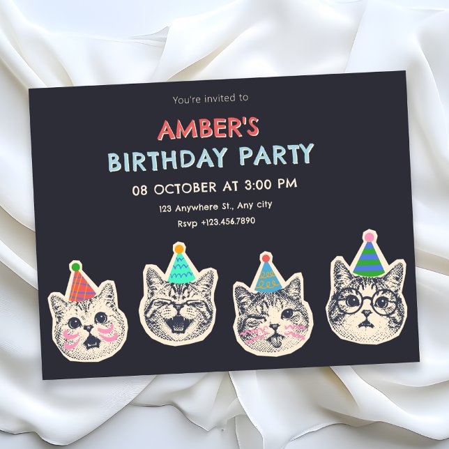 Invitación Gatos geniales (Subido por el creador)