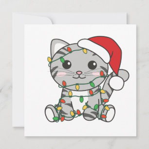Invitación Gatos Navidad Invierno Animales Gatos