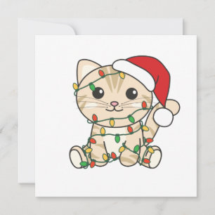 Invitación Gatos Navidad Invierno Animales Gatos