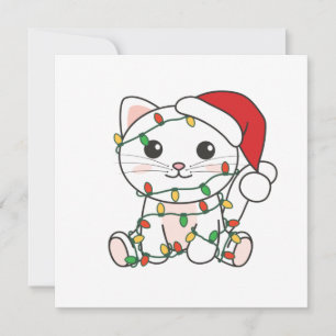 Invitación Gatos Navidad Invierno Animales Gatos