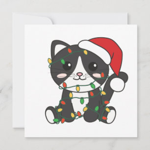 Invitación Gatos Navidad Invierno Animales Gatos