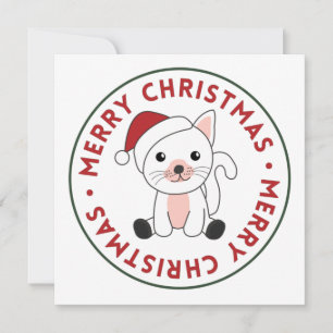 Invitación Gatos Navidad Nieve Invierno Animales Gatos Invita