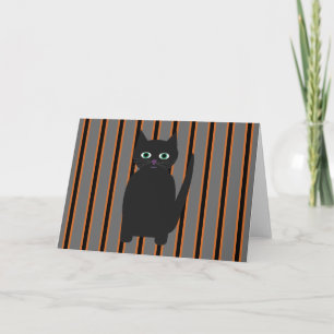 Invitación Gatos negros divertidos y elegantes de Halloween