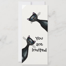 Invitación Gatos negros y blancos