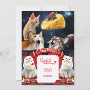 Invitación Gatos y el ratón