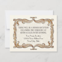 Gatsby Art Deco Nouveau Lace Faux Gold Tulip