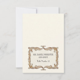 Invitación Gatsby Art Deco Nouveau Lace Faux Gold Tulip